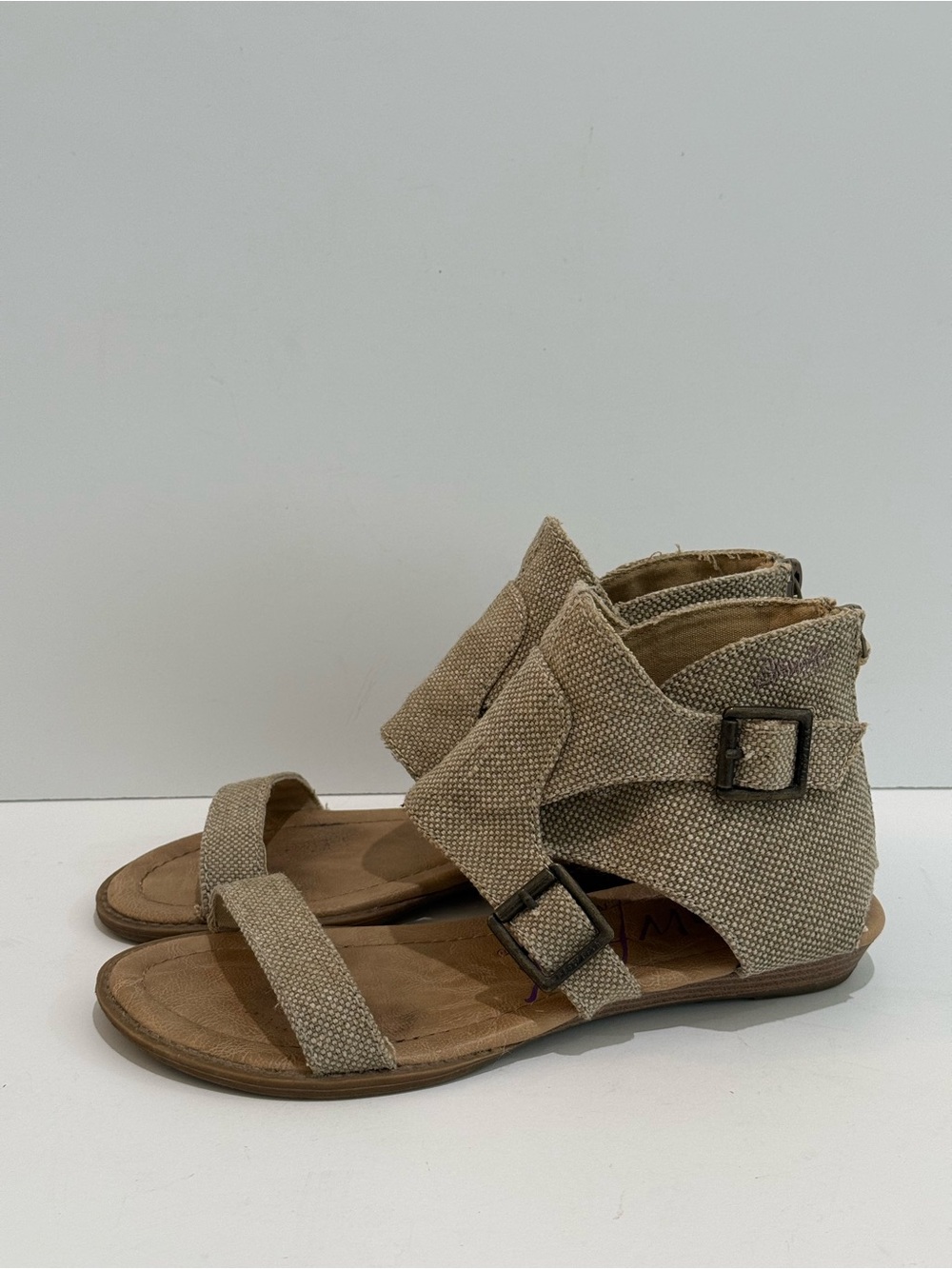Blowfish Malibu Women’s Desert Sand Canvas Gladiator Sandals -8